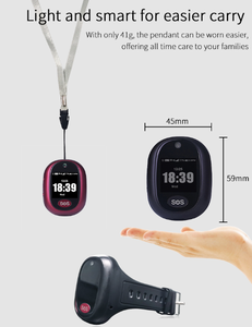 Ứng dụng miễn phí một cú nhấp chuột SOS nút GPS Tracker Mặt dây chuyền Geo hàng rào báo động trẻ em thông minh Xem với GPS Tracker và 4 gam - Product Image 4