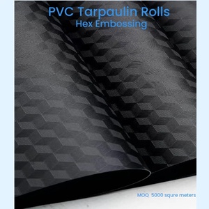 Bâche en tissu <span class=keywords><strong>PVC</strong></span> enduit, résistante à l'eau et au vent, 850/900/1100 GSM, gaufrée hexagonale, ignifuge - Product Image 2