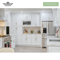 Armoires de cuisine modulaires Goldtop, portes d'armoires en MDF peintes sur mesure, style shaker |   Charnières à fermeture douce |   Évier inclus |   Toute couleur