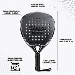 Raquette de paddle personnalisée OEM ODM en fibre de carbone, raquette de paddle-tennis de plage, vente en gros pour clubs sportifs, gymnases, institutions d'entraînement - Product Image 6