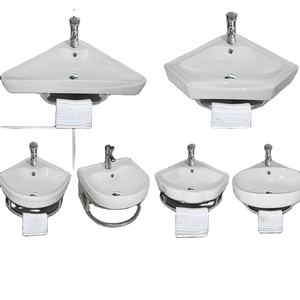 <span class=keywords><strong>Lave</strong></span> <span class=keywords><strong>main</strong></span> balancent céramique mural triangle lavabo petit appartement mini salle de bain évier coin bassin - Product Image 1