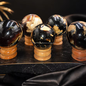 Esfera Pulida de Ámbar Natural de Alta Calidad de la Provincia de Java Occidental, Sumatra, Cristal Curativo, Artículo Coleccionable - Product Image 3