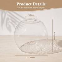 Abat-jour en verre transparent à double extrémité ouverte personnalisable pour lampe, accessoire d'éclairage intérieur, source directe usine