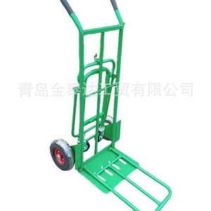 Chariot à outils pliable à quatre roues en acier thermolaqué, chariot à main industriel pour entrepôt, pliable, bleu lac - Product Image 2