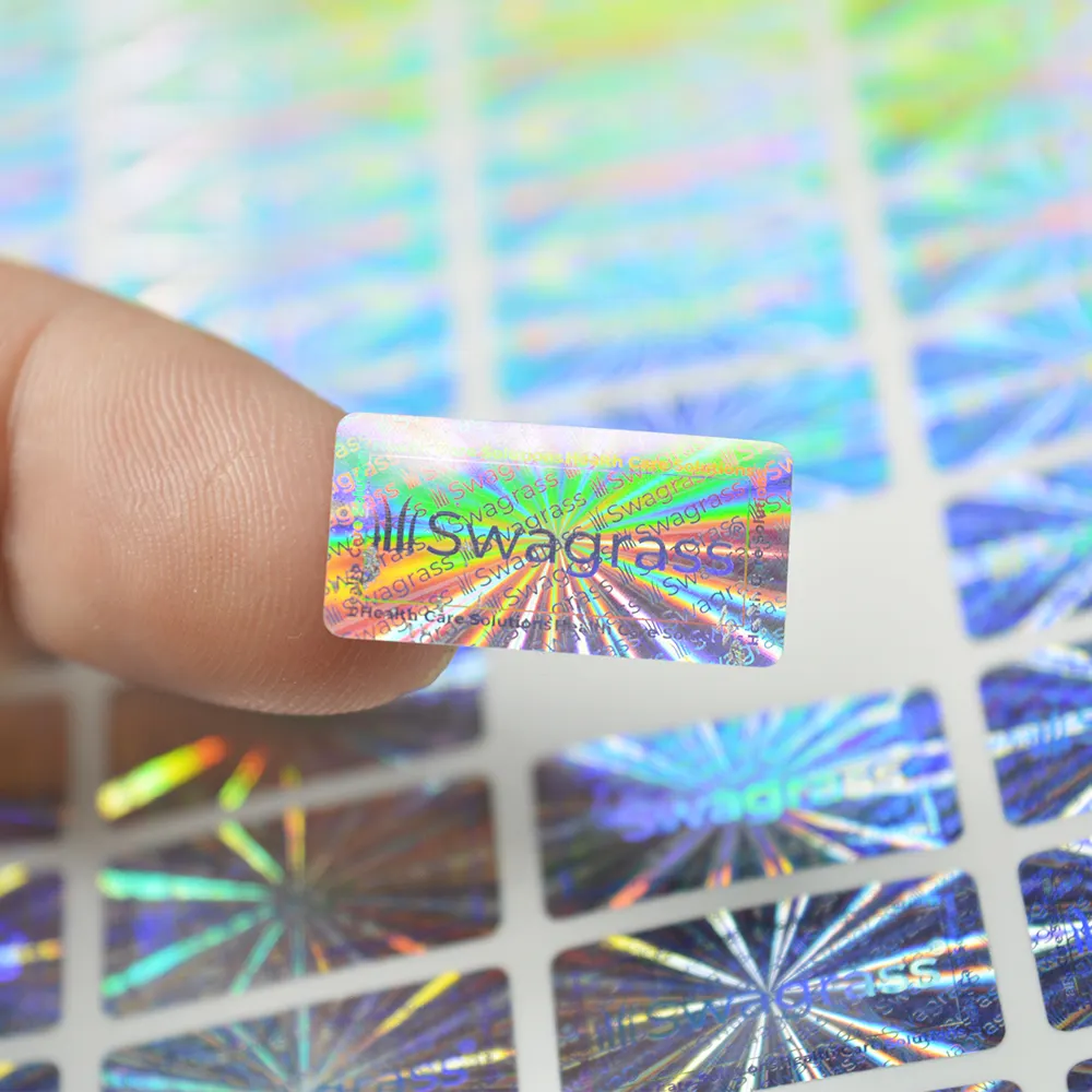 Pegatina holográfica para tarjeta de identificación, cobertura segura