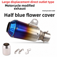 Système d'échappement de moto modifié universel pour CB190r Monkey 150NK C18 avec tuyau d'échappement de canon de pistolet de couverture de fleur