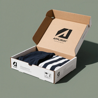 Promotion : Boîtes en carton ondulé rigide en matériaux recyclés pour emballage express de chaussettes, T-shirts, sous-vêtements et vêtements