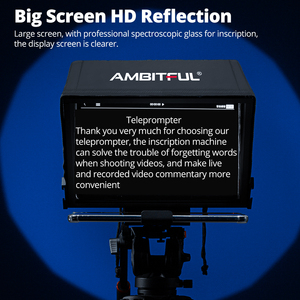 Teleprompter Plegable Ambitful T14 PRO con Pantalla Grande para Fotografía de Retratos, Material ABS, para Smartphones, Cámaras DSLR, Grabación de Video en Vivo - Product Image 6