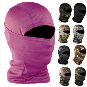 Hot Sale Custom Logo Balaclava Full Face Cover One-Hole Pink Camouflage Designer Knit Hat with Grassy Beanie Ski Mask for Sports - Product Image 1