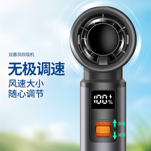 พัดลมเทอร์โบความเร็วสูง F1 แบบพกพา ชาร์จไฟได้ พร้อมจอแสดงผลดิจิตอล และระบบควบคุมความเร็วแบบปรับได้ สำหรับใช้งานกลางแจ้ง - Product Image 1