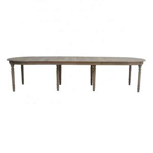 <span class=keywords><strong>Table</strong></span> à manger extensible en chêne massif de style français classique D1646-350 Hoolnn <span class=keywords><strong>avec</strong></span> extensions, meubles de salle à manger - Product Image 4