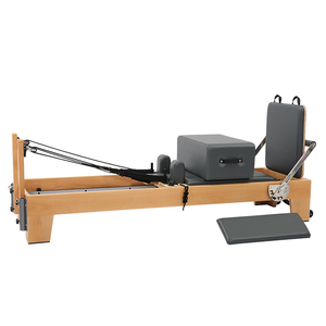 Meilleures ventes : Reformer de Pilates en bois de hêtre de haute qualité, équipement portable à ressorts pour l'entraînement de <span class=keywords><strong>yoga</strong></span> - Product Image 1