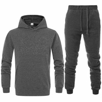Survêtements en molleton 100% coton, broderie de logo personnalisée, bas de survêtement d'hiver de haute qualité, respirants, coupe-vent, ensemble 2 pièces