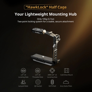 กรงแรด6029ขนาดเล็กสำหรับ <span class=keywords><strong>Sony</strong></span> A7 V/<span class=keywords><strong>A7R</strong></span> V/A7 <span class=keywords><strong>IV</strong></span> แท่นขุดเจาะกล้องที่มีรูเกลียว1/4 "-20รูและแท่นวางรองเท้าเย็น - Product Image 6