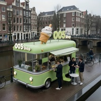 Aanpasbare foodtruck van roestvrij staal met ingebouwde stroomvoorziening voor fastfood, koffie, ijs, snacks en nachtmarkten