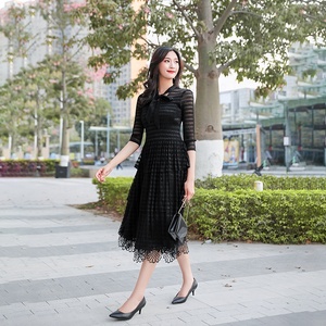 2020 nueva llegada venta al por mayor plisado Casual ropa Plus tamaño vestido de las mujeres - Product Image 4