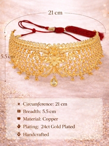 Compre un Conjunto de Accesorios de Moda de Diseño Chapados en Oro para Collar con Pendientes Florales, Elegantes para Fiestas - Product Image 3