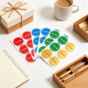 Étiquettes adhésives personnalisées en feuille A4, impression numérique, petite série, marquage de produits, autocollants ronds imperméables, papier kraft - Product Image 2