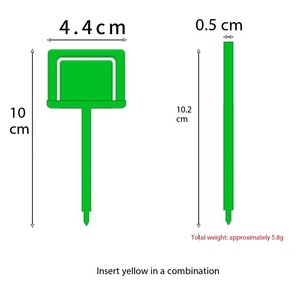 Label Tanaman Bentuk T Tahan Air, Label Tanaman Plastik yang Dapat Digunakan Kembali dengan Pasak Tanah untuk Identifikasi Bunga, Herbal & Bibit - Product Image 3