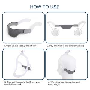 Correa de Repuesto para Soporte Nasal DreamWear, Soporte Elástico y Suave con Brazo para DreamWear, Ajustable con Gancho y Bucle - Product Image 5