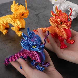 Handmade <span class=keywords><strong>3D</strong></span> Kirin In Ấn Internet Màu Đỏ Mô Phỏng Mô Hình Sáng Tạo Di Chuyển Trẻ Em Của Đồ Chơi Cho Bé Trai ABS Trang Trí Gian Hàng Vụ Nổ - Product Image 5