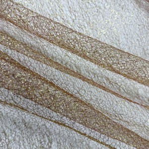 Kim loại vàng chủ đề hoa ren vải mẫu có sẵn ren lưới ren vải cho kim loại dệt thiết kế - Product Image 3