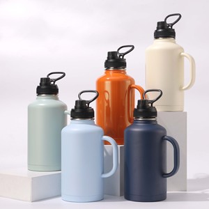 Stainless Steel Thermos Water Bottle 40oz <b>Large</b> Capacity Portable Travel Insulated <b>Mug</b> With Lid And Handle - Product Image 3