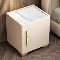 Table de chevet intelligente de luxe moderne chargeur de radio sécurisé haut-parleur Bluetooth affichage tricolore en bois léger pour les hôtels