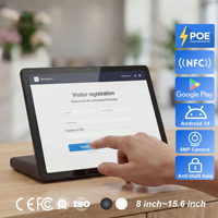 Android 14 Masaüstü Kiosk Yüksek Performanslı Poe L-tipi Tablet PC 11 İnç 4+64gb 1920x1200 Ticari İnteraktif Ekran için