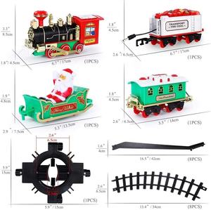 Juego de tren eléctrico de Navidad, vehículo de juguete con pilas, juguetes de ranura de ferrocarril con luces, sonidos, decoración de vacaciones, regalo para niños - Product Image 3