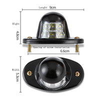 Nouveau modèle Hilmo LED-62, éclairage de plaque d'immatriculation, 6 LED, grand camion, fer, 12V-24V, pour remplacement