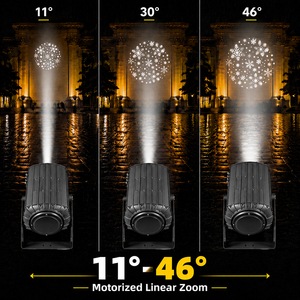 <span class=keywords><strong>Projecteur</strong></span> Gobo <span class=keywords><strong>LED</strong></span> Commercial 300W à Effet Vague d'Eau avec Zoom, Construction en Alliage d'Aluminium Classé IP65 pour Éclairage Publicitaire - Product Image 4