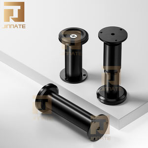 Accessoires de quincaillerie Pieds de meubles en métal Pieds de chaise de canapé Noir rétractable Hauteur réglable Support de <span class=keywords><strong>table</strong></span> robuste Pieds ronds - Product Image 4