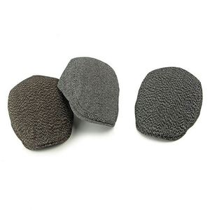 Casquette plate rétro unisexe, épaisse et chaude, à rayures, pour adultes, pour les occasions décontractées et sportives, pour les voyages de loisirs et les activités de plein air - Product Image 4