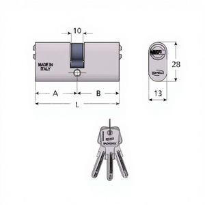 Barils en aluminium de la série OVAL CYLINDER 214 L avec broches de guidage en acier inoxydable, contre-broches et ressorts en bronze - Product Image 1