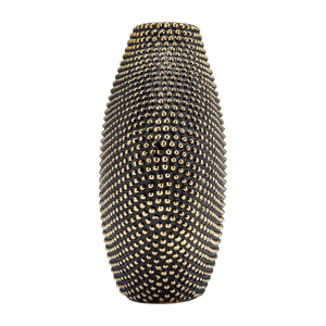 Vaso in Ceramica Moderno con Perline Nero e Oro, Vaso Decorativo per Fiori per Soggiorno, Camera da Letto, Ufficio, Arredamento Casa - Product Image 4