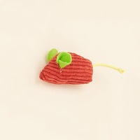 Mini jouet de simulation en tissu pour rongeurs et félins, souris en peluche texturée en velours côtelé, bâton à mâcher pour chat, jouet à grigner pour chat