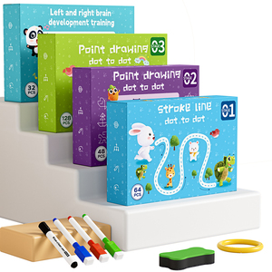 Mainan pendidikan kognitif alat pembelajaran perkembangan otak buku kerja tulisan tangan dapat digunakan kembali anak-anak - Product Image 1