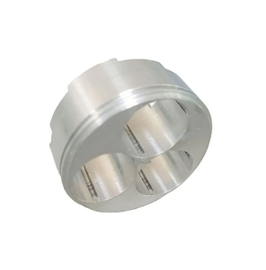 CNC Machined Aluminum Multi Cavity Round Housing, Custom Multi Hole Circular Mechanical Shell Components - Product Image 2