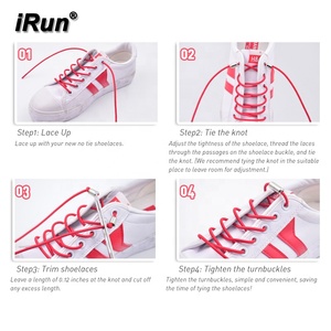 <span class=keywords><strong>IRun</strong></span>-cordón semicircular elástico con logotipo de cápsula impresa personalizada, cordón sin cordones con hebilla de Metal, embalaje personalizado - Product Image 4