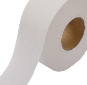 Rollo de papel higiénico Jumbo de tacto suave blanco virgen profesional de 1 capa para uso en baño o Hotel - Product Image 4