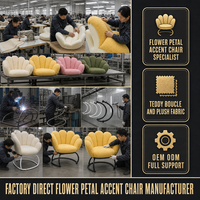 Chaise de maquillage en forme de pétale de fleur, style Ins, pour petit appartement, luxe léger, décoration de salon de manucure, tabouret décoratif pour chambre à coucher, salle de maquillage