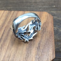 Bague ajustable en argent sterling 925 avec dragon, bagues pour hommes, bagues vintage, cadeau d'anniversaire de mariage, rétro