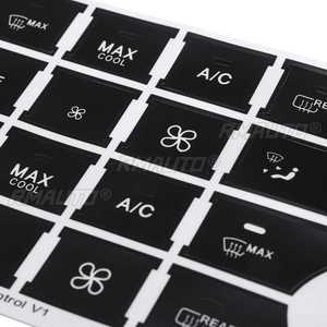 Nouveaux autocollants de réparation pour boutons de commande de climatisation de voiture noire W204 pour Mercedes Benz Classe C W204 C300 C350 2008-2014 - Product Image 5