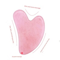 Planche Gua Sha en cristal multicolore, forme cœur, pierre naturelle, outil de massage facial, logo personnalisé