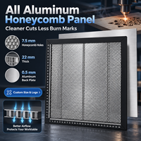 Nouvelle table laser en nid d'abeille entièrement en aluminium sur mesure avec cadre en alliage de 7,5 mm pour graveur laser, garantie 1 an, vente en gros OEM