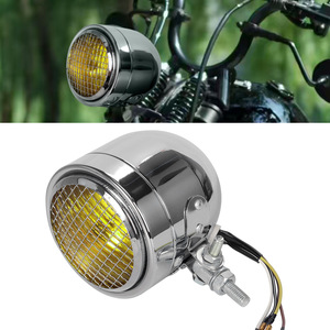 Phare avant de <span class=keywords><strong>moto</strong></span> vintage en métal de qualité pour CG125 <span class=keywords><strong>Harley</strong></span> Cruiser Bobber Chopper, accessoires universels pour <span class=keywords><strong>moto</strong></span> - Product Image 2