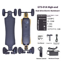 Planche à roulettes électrique tout-terrain haute vitesse pour adultes, télécommande sans fil, véhicule à quatre roues avec suspension haute