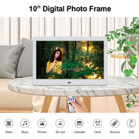 Cadre photo numérique 10 "cadres photo électroniques télécommande murale USB carte SD diaporama Photos vidéos calendrier