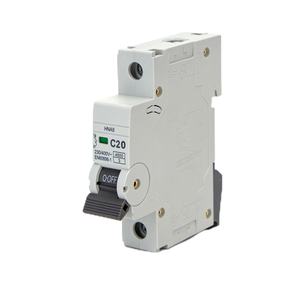 Disyuntor automático miniatura 1P, 20 A, curva C, gris - Protección eléctrica para circuitos, ideal para instalaciones - Product Image 1